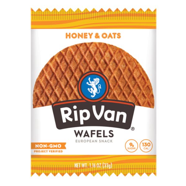 Rip Van Wafels - Stroopwafel - Honey & Oats 12/1oz - Colorado Food Showroom