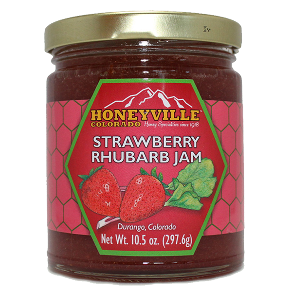 Honeyville Jam Strawberry Rhubarb 12/10.5oz Colorado Food Showroom
