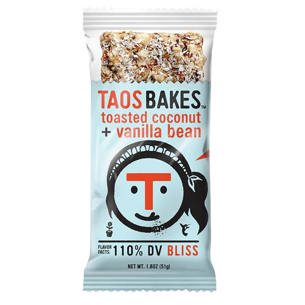 Taos Bakes - Nutritional Bar - Toasted Coconut & Vanilla Bean 12/1.8oz - Colorado Food Showroom